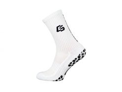 Skarpety antypoślizgowe Control Socks. Białe skarpety FOOTBALL MASTERS, bez wzorów, z materiału. Za 39.00 zł.