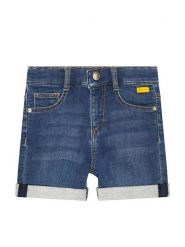Steiff Szorty dżinsowe w kolorze granatowym rozmiar: 128. Niebieskie szorty Steiff, bez wzorów, klasyczne, z podwyższonym stanem. Za 109.52 zł.