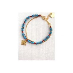 Damska bransoletka z turkusami Divine Mantra. Żółte bransoletki Iluzja jewellery, z turkusem, srebrne. Za 179.00 zł.