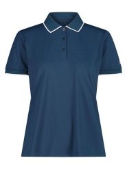 Cmp Funkcyjna koszulka polo w kolorze granatowym rozmiar: 48. Niebieskie koszulki polo CMP, bez wzorów, z materiału, bez kołnierzyka, bez ramiączek. Za 75.34 zł.