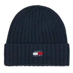 Czapka Tommy Hilfiger. Niebieskie czapki TOMMY HILFIGER, bez wzorów. Za 149.99 zł.