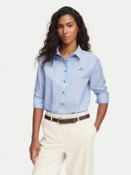 Beverly Hills Polo Club Koszula P-SS26W-SH6600 Niebieski Regular Fit. Niebieskie koszule Beverly Hills Polo Club, m, bez wzorów, z bawełny, bez kołnierzyka, bez ramiączek. Za 299.99 zł.