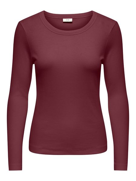 JDY Koszulka "Lucky" w kolorze bordowym rozmiar: XL. Czerwone bluzki JDY, xl, bez wzorów, bez kołnierzyka, bez ramiączek. Za 59.95 zł.