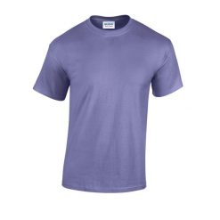 Ciężka Bawełniana Koszulka Unisex Dla Dorosłych. Fioletowe bluzki GILDAN, xl, bez wzorów, z bawełny, sportowe, bez kołnierzyka, bez ramiączek. Za 30.99 zł.