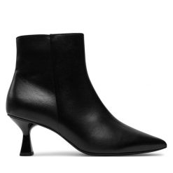 Botki HÖGL. Czarne botki Högl, bez wzorów, bez obcasa, na szpilce, bez zapięcia. Za 529.99 zł.