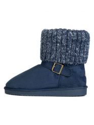 ISLAND BOOT Botki zimowe "Kourtney" w kolorze granatowym rozmiar: 36. Niebieskie botki Island Boot, na zimę, bez wzorów, z materiału, bez obcasa, bez zapięcia. Za 165.99 zł.