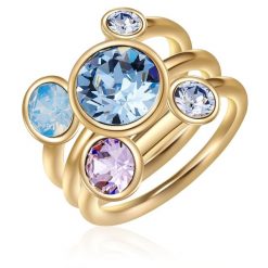 Lulu & Jane Mosiadz Zdobienie kryształkami Swarovski® Pierścionki 1 ct Damski. Żółte pierścionki Lulu & Jane, pozłacane. Za 331.49 zł.