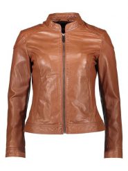 Bugatti Skórzana kurtka w kolorze jasnobrązowym rozmiar: 46. Brązowe kurtki Bugatti, bez wzorów, ze skóry, bez kaptura. Za 717.99 zł.