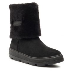 Botki Unisa. Czarne botki Unisa, bez wzorów, bez obcasa, na płaskiej podeszwie, bez zapięcia. Za 689.99 zł.