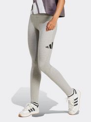 Adidas Legginsy sportowe w kolorze szarym rozmiar: XL. Szare legginsy Adidas, xl, bez wzorów, z podwyższonym stanem. Za 91.34 zł.