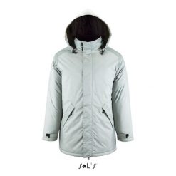 Parka Sol's Robyn. Szare parki SOL'S, m, z polaru, eleganckie, bez kaptura. Za 209.90 zł.