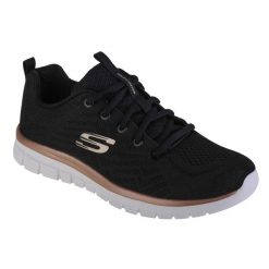 Damskie GRACEFUL GET CONNECTED Sneakersy Czarny / różowe złoto. Czarne obuwie sportowe Skechers, z materiału, bez zapięcia. Za 249.99 zł.