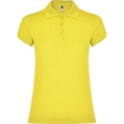 Damska Koszulka Polo W Gwiazdki. Żółte koszulki polo ROLY, xl, bez wzorów, bez kołnierzyka, bez ramiączek. Za 67.99 zł.