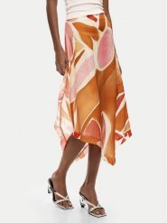 Desigual Spódnica midi 26SWFW13 Pomarańczowy Regular Fit. Brązowe spódnice Desigual, s, bez wzorów, z wiskozy, midi. Za 291.99 zł.
