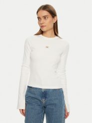 Calvin Klein Jeans Bluzka J20J224760 Biały Slim Fit. Białe bluzki Calvin Klein Jeans, xl, bez wzorów, z bawełny, bez kołnierzyka, bez ramiączek. Za 139.99 zł.