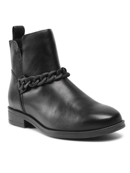 Lasocki Botki ARC-INES2-10 Czarny. Czarne botki Lasocki, bez wzorów, ze skóry, bez obcasa, na płaskiej podeszwie, bez zapięcia. Za 223.99 zł.