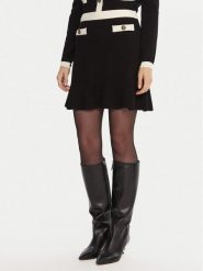Gaudi Spódnica mini 521FD73005 Czarny Regular Fit. Czarne spódnice Gaudi, l, bez wzorów, z wiskozy, mini. Za 449.99 zł.