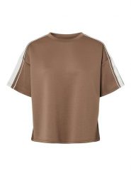 Pieces Koszulka "Pctrack" w kolorze brązowym rozmiar: XL. Brązowe bluzki Pieces, xl, bez wzorów, bez kołnierzyka, bez ramiączek. Za 83.62 zł.