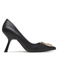 Szpilki Just Cavalli. Czarne szpilki Just Cavalli, bez wzorów, bez obcasa, na szpilce, bez zapięcia. Za 559.99 zł.
