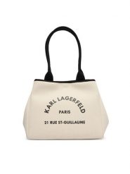 KARL LAGERFELD Torebka B1W50010 Beżowy. Brązowe shopper KARL LAGERFELD, bez wzorów, z materiału, bez dodatków. Za 549.99 zł.