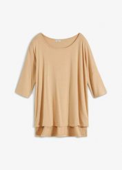 T-shirt boxy z miękkiego materiału z wiskozą. Czerwone t-shirty bonprix, bez wzorów, z wiskozy, bez kołnierzyka, bez ramiączek. Za 34.99 zł.