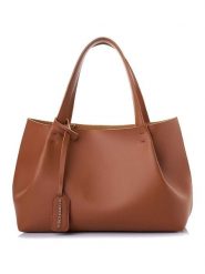 Vince Camuto Torebka w kolorze jasnobrązowym - 35 x 20 x 12 cm rozmiar: onesize. Brązowe torby na ramię Vince Camuto, bez wzorów, z materiału, na ramię, bez dodatków. Za 110.04 zł.