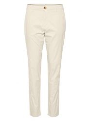 SAINT TROPEZ Spodnie chino "Phila" w kolorze kremowym rozmiar: S. Brązowe spodnie materiałowe Saint Tropez, na co dzień, s, bez wzorów, z bawełny. Za 92.42 zł.