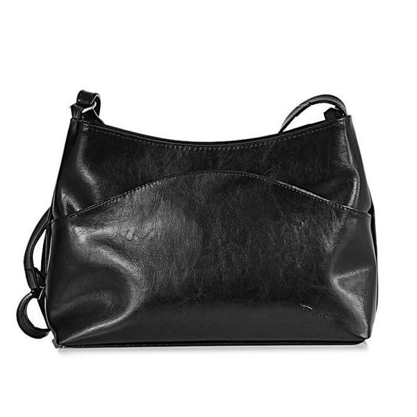 Torebka skórzana damska listonoszka DAN-A T102 czarna. Czarne torebki klasyczne DAN-A, bez wzorów, ze skóry, duże, bez dodatków. Za 299.99 zł.