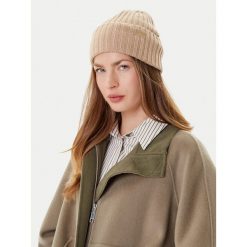 Czapka Weekend Max Mara. Brązowe czapki Weekend Max Mara, bez wzorów. Za 389.99 zł.