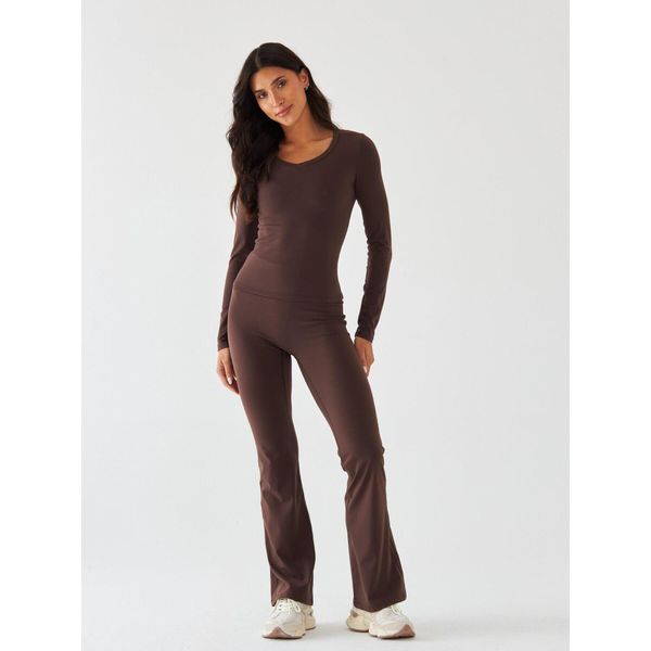 Legginsy Dzwony - Morning Dew BeShaped. Brązowe legginsy BESHAPED, bez wzorów, z elastanu. Za 219.00 zł.