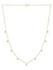 Diamonds lab grown Złoty naszyjnik z diamentami rozmiar: onesize. Żółte naszyjniki Diamonds lab grown, z diamentem, złote. Za 2,914.99 zł.