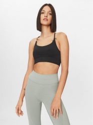4F Biustonosz sportowy 4FAW23USBAF079 Czarny. Czarne koszulki sportowe 4f, bez wzorów, z syntetyku, bez ramiączek, na jogę i pilates. Za 79.99 zł.