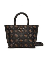 Guess Torebka Emelie Logo Mini HWGP99 28750 Brązowy. Brązowe torebki klasyczne Guess, z aplikacjami, ze skóry, bez dodatków. Za 659.99 zł.