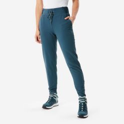 Spodnie turystyczne damskie Quechua NH500 Warm. Niebieskie spodnie sportowe QUECHUA, na zimę, m, bez wzorów, z tkaniny, trekkingowe. Za 169.99 zł.