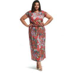 Czerwona sukienka Marta MAXI w kolorowe wzory XXL OVERSIZE PLUS SIZE LATO. Czerwone sukienki Moda Size Plus Iwanek, do pracy, na lato, plus size, bez wzorów, z elastanu, biznesowe, bez kołnierzyka, plus size, bez ramiączek, maxi, oversize. W wyprzedaży za 126.00 zł.