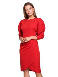 Stylove Sukienka w kolorze czerwonym rozmiar: L. Czerwone sukienki Stylove, l, bez wzorów, bez kołnierzyka, bez ramiączek, midi. Za 157.99 zł.