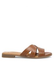 Lasocki Klapki WI16-MENA-12 Brązowy. Brązowe klapki Lasocki, bez wzorów, ze skóry, bez obcasa. Za 77.99 zł.