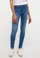 MUSTANG SHELBY SKINNY DAMSKIE SPODNIE JEANSOWE JEANSY DŻINSY DENIM BLUE 1013581 5000 502. Niebieskie jeansy Mustang, l, bez wzorów. Za 239.99 zł.