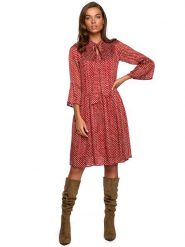 Stylove Sukienka w kolorze czerwonym ze wzorem rozmiar: S. Czerwone sukienki Stylove, s, bez wzorów, bez kołnierzyka, bez ramiączek, mini. Za 228.38 zł.