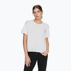 Koszulka treningowa damska Cardio Bunny Bright. Białe koszulki sportowe Cardio Bunny, bez wzorów, bez ramiączek. Za 39.99 zł.