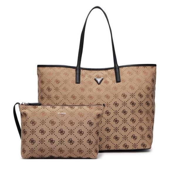 Torebka Guess. Brązowe shopper Guess, z aplikacjami, bez dodatków. Za 714.99 zł.