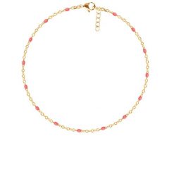 Bransoletka 16+5 cm, koralowa emalia, pozłacana. Żółte bransoletki Lilou, pozłacane. Za 99.00 zł.