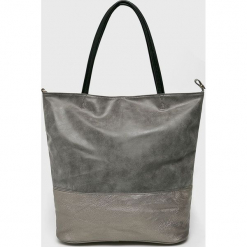 Answear - Torebka. Szare shopper ANSWEAR, bez wzorów, z materiału, casualowe, na ramię, duże, bez dodatków. W wyprzedaży za 99.90 zł.