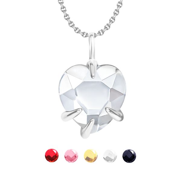 Naszyjnik Amour z przezroczystym kryształem posrebrzany. Naszyjniki Lilou, posrebrzane. Za 268.00 zł.