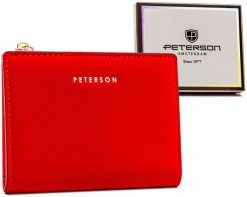 Portfel damski Peterson PTN 003-WEI czerwony. Czerwone portfele Peterson, bez wzorów, ze skóry ekologicznej. Za 79.99 zł.