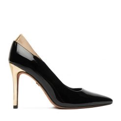 Szpilki Nine West. Czarne szpilki Nine West, bez wzorów, bez obcasa, na szpilce, bez zapięcia. Za 249.99 zł.