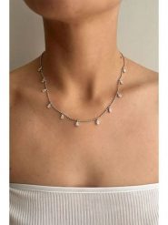 Heliophilia Naszyjnik z cyrkoniami - dł. 45 cm rozmiar: onesize. Szare naszyjniki Heliophilia, z cyrkonią, metalowe. Za 71.40 zł.