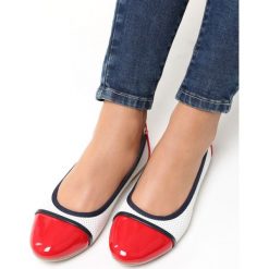 Biało-Czerwone Balerinki Trilia. Baleriny Born2be. Za 39.99 zł.