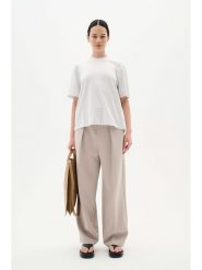 InWear Koszulka w kolorze jasnoszarym rozmiar: L. Szare bluzki InWear, l, bez wzorów, z bawełny, bez kołnierzyka, bez ramiączek. Za 109.26 zł.