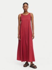 Max Mara Beachwear Sukienka codzienna 2616221039650 Czerwony Regular Fit. Czerwone sukienki Max Mara Beachwear, na co dzień, bez wzorów, z bawełny, bez kołnierzyka, bez ramiączek, proste. Za 1,429.00 zł.